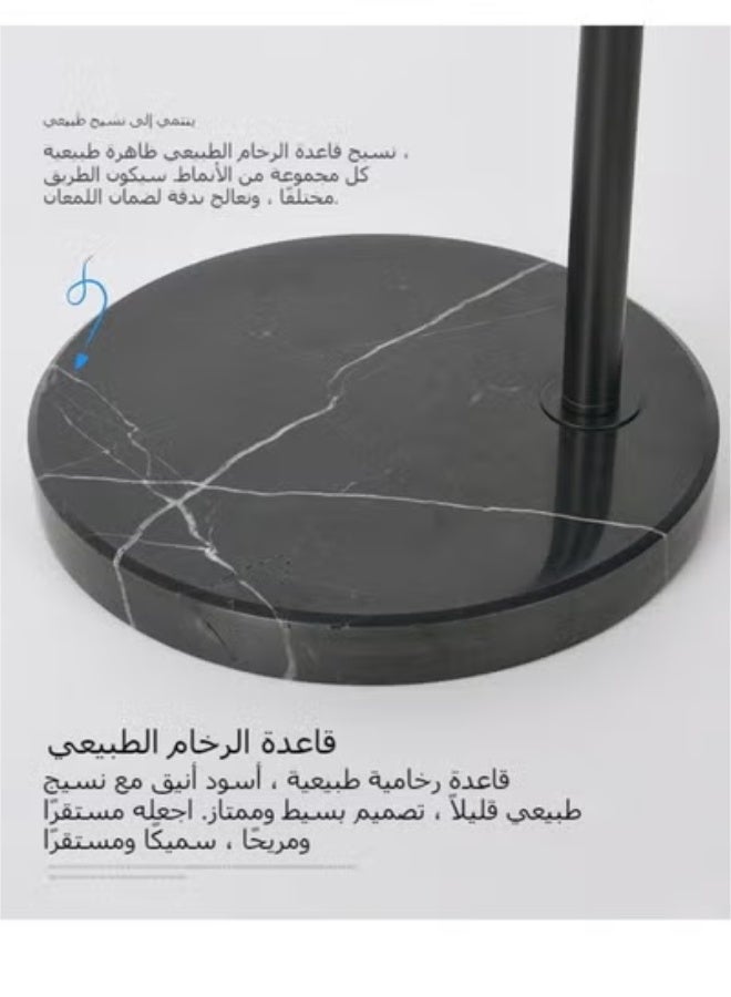 بيوينتي مصباح أرضي معلق ذو ذراع متوازن قابل للتعديل للكنبة والأريكة مثالي للقراءة في غرف المعيشة والمنام مزود بظلال من الكتان الطبيعي وقاعدة ثقيلة يعمل بمفتاح تشغيل أرضي - Image 5